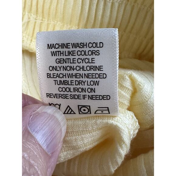 Yellow Jumpsuit Women’s Sz M Stretch Drawstring Waist Sleeveless Beach Cruise - Picture 14 of 14